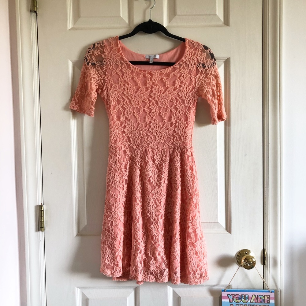 💖Delia’s Pretty in Pink lace dress💖